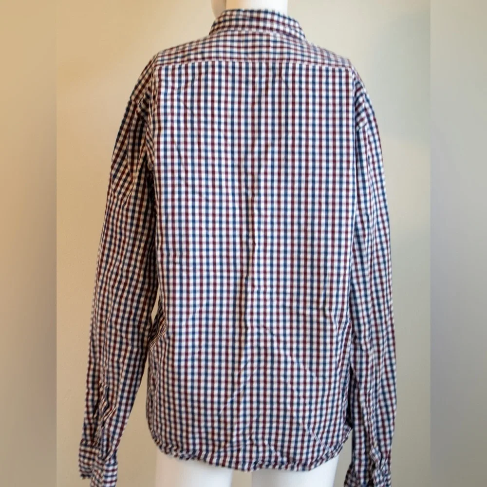 J. Crew Slim Plaid Quality Woven Button Down Men’s Long Sleeve Shirt Size Large